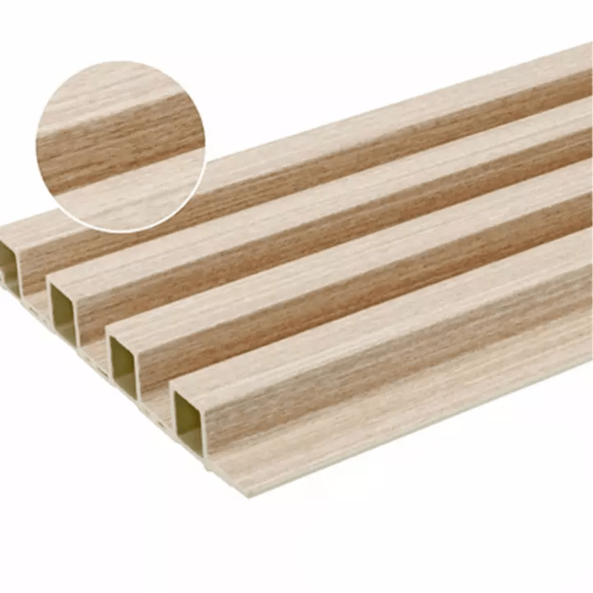 WPC PVC Wall Panel Wood Strip Grille Wainscoting